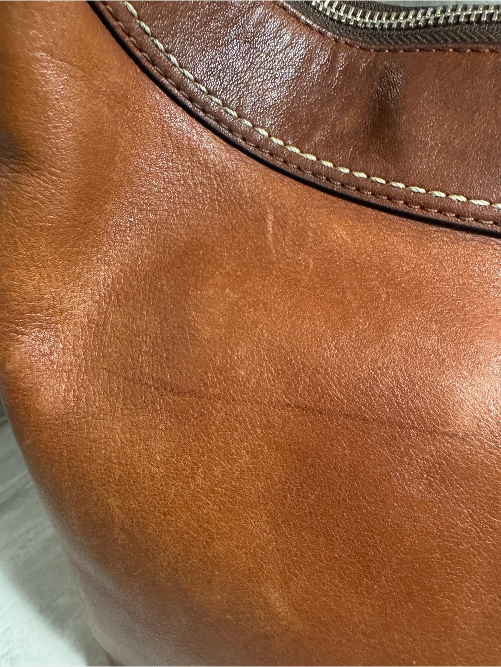 EUC Coach Cognac Leather Satchel with Original Hang Tag - True Coach Treasure - Picture 8 of 13